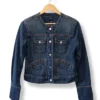 Chaqueta denim sin cuello Gap – Talla XS