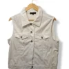 Chaleco blanco sin mangas Malabar – Talla L