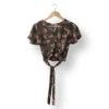 Blusa cruzada floral Active USA – Talla S