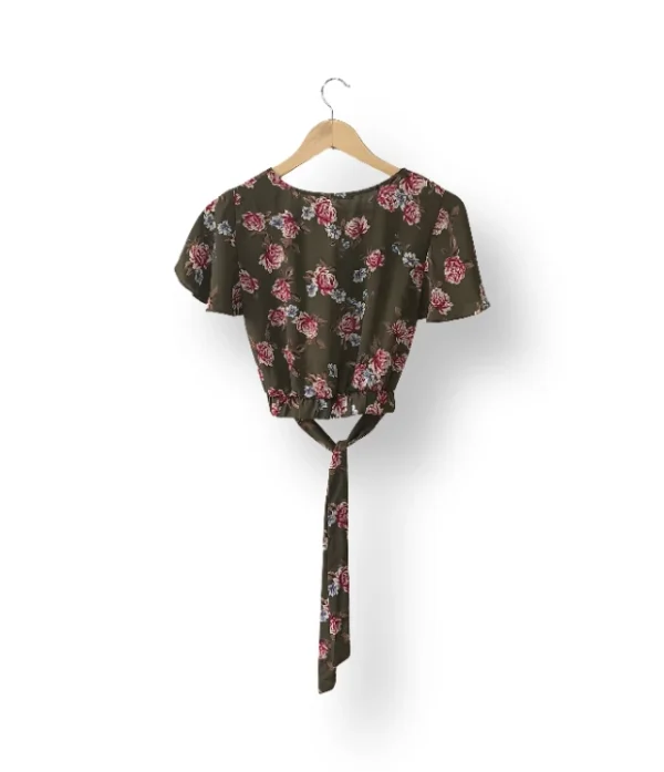 Blusa cruzada floral Active USA – Talla S