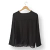 Blusa Zara negra con encaje inferior – Talla S/M