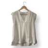 Blusa Sfera blanca con bordado central – Talla S
