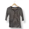 Polera rayada negra y blanca e-via – Talla 38