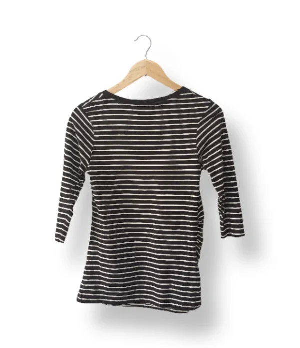 Polera rayada negra y blanca e-via – Talla 38