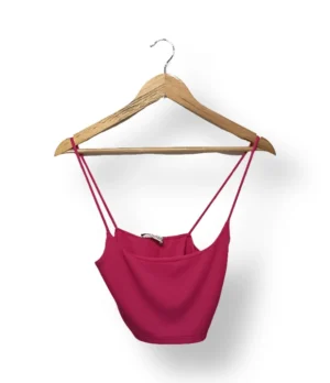 Top corto fucsia de tirantes ZARA (Talla S)