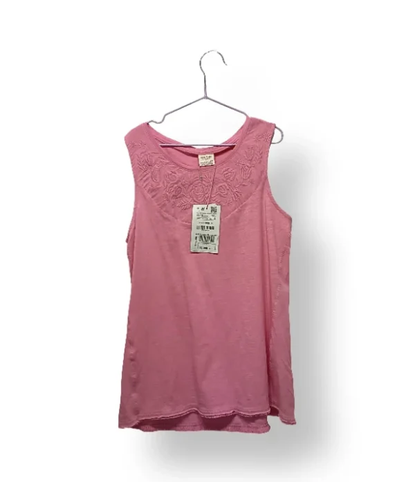 Polera rosa bordada ZARA Kids (Talla 11-12 años)
