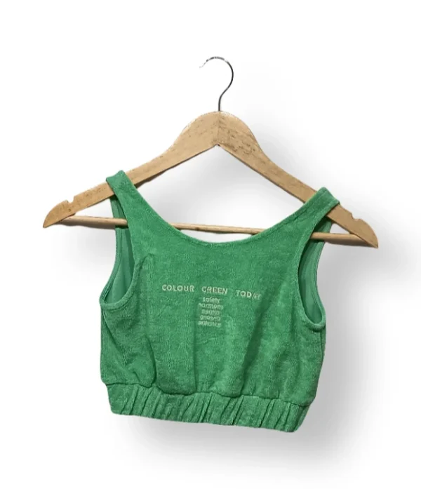 Top verde toalla ZARA 11-12 años (nuevo con etiqueta)