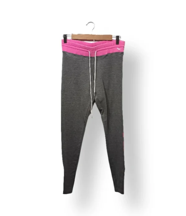 Calza PINK gris con pretina rosada