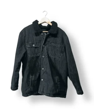 Americanino Chaqueta Denim Negra con Chiporro (Talla L)