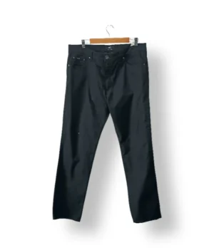 BUGATTI Pantalón Negro de Algodón Premium (Talla L)