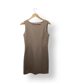 Vestido beige estructurado Made in Italy – Talla M