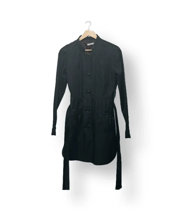 IMG_20251106_190146 Trench coat negro con cinturón Villa Clothes - Talla S