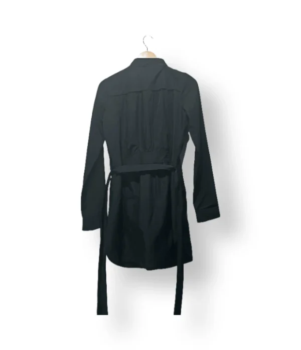 IMG_20251106_190222 Trench coat negro con cinturón Villa Clothes - Talla S