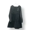 Vestido negro Excepción con flores bordadas-Talla 10