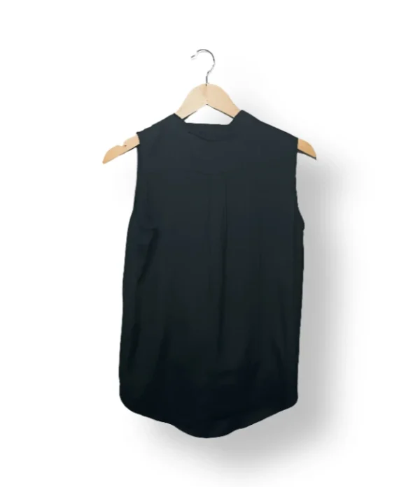 Blusa negra Basement cruzada – Talla S