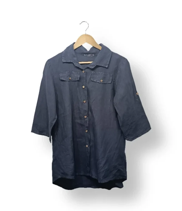 IMG_20251116_221744 (1) Blusa de lino azul Made in Italy – Talla S/M