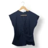 Blusa azul marino cruzada EXPRESS (Nueva)