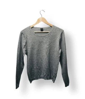 Sweater gris textura calada IO – Talla M