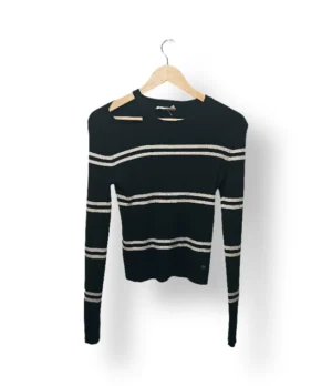 Sweater negro a rayas Americanino – Talla M