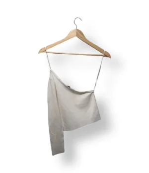 Top asimétrico blanco ZARA – Talla S