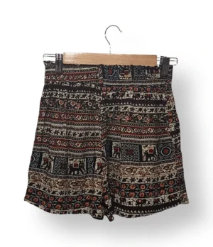 1000047022 Short estampado étnico de tiro alto, talla XS