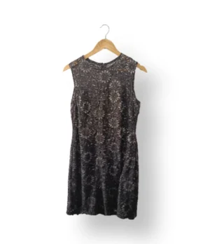 1000047053 Vestido negro encaje Enfocus Studio talla M