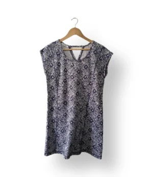 1000047063 Vestido estampado azul Talbots talla M