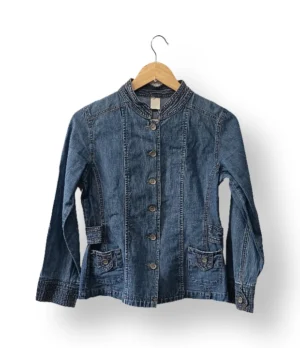 Chaqueta denim delgada estilo militar – Talla S