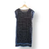 Vestido midi azul marino geométrico Michael Kors